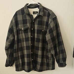 RedHead Black, Green and Gray Checkered Shirt Jacket